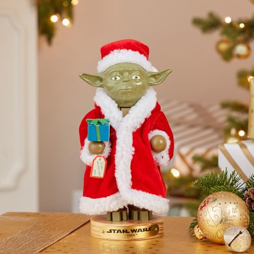 Kurt Adler Yoda in Santa Robe Nutcracker, 9-Inch P333