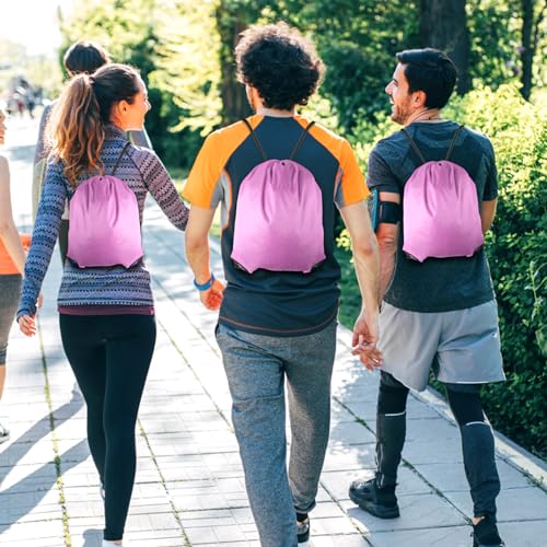 GoodtoU 40 Pack Drawstring Backpacks Waterproof Nylon Cinch Bags for School Gym N792