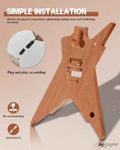 Leo Jaymz DIY Single Cut Electric Guitar Kit Mahogany Rosewood B148