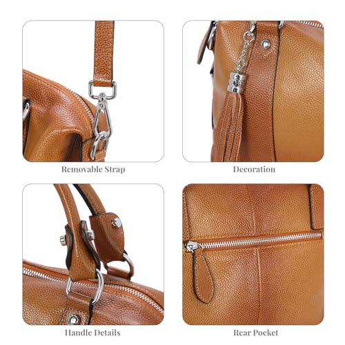 HESHE Women's Genuine Leather Crossbody Handbag F1819