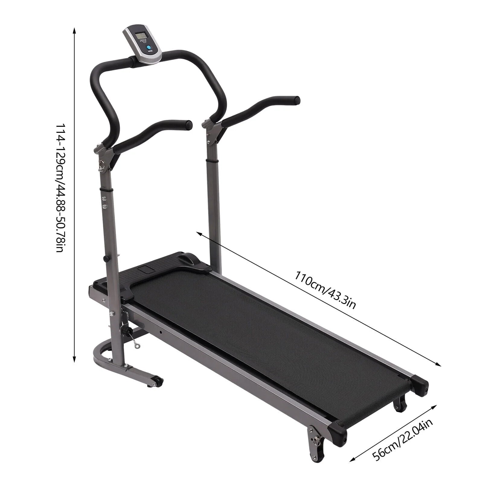 MIDUO Home Folding Treadmill with Incline Pink Y55541