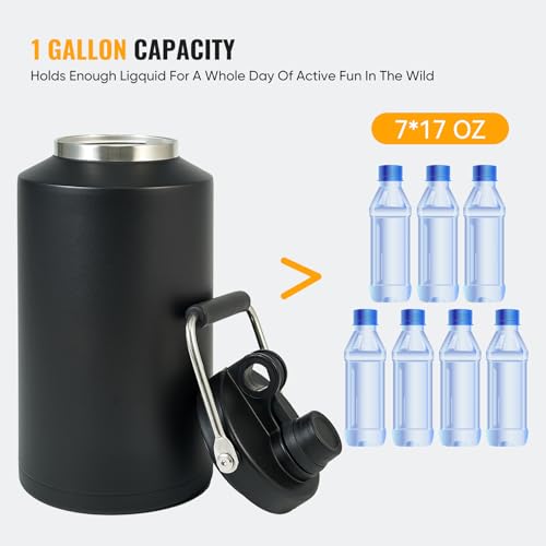 Kerilyn Insulated Gallon Jug 128oz Stainless Steel Double Vacuum Water Bottle M8713