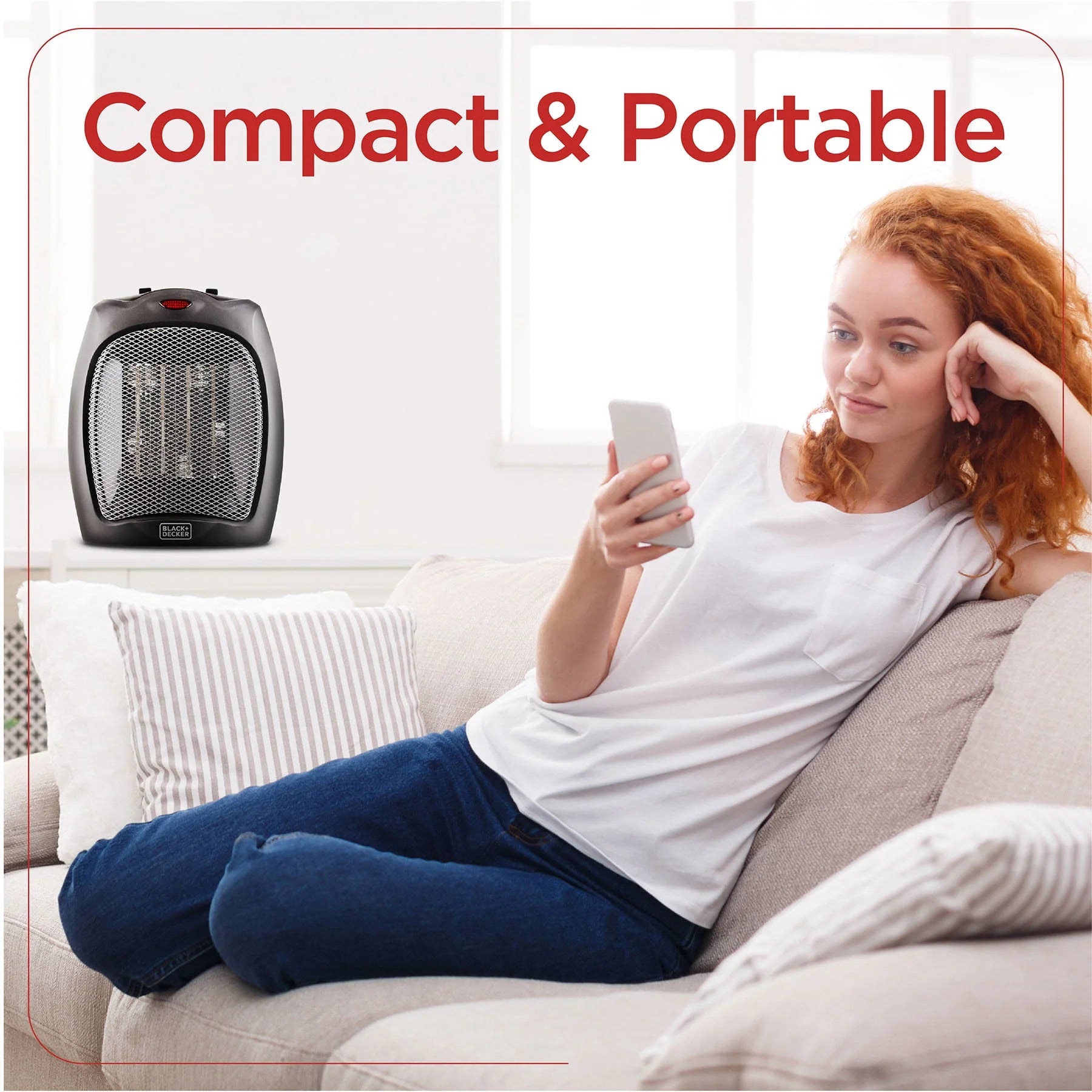 Black+Decker Portable Ceramic Space Heater 1500W W68162