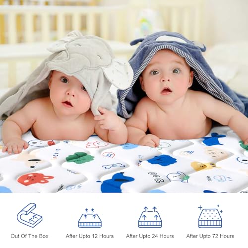 Premium Crib Mattress and Toddler Mattress 52" x 27.6" x 5", Firm, Hypoallergenic W515