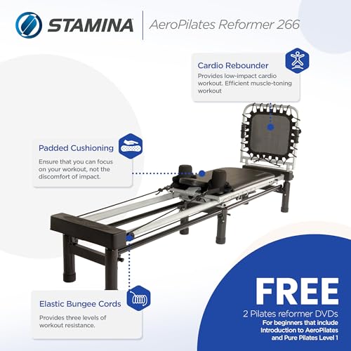 AeroPilates Reformer Pilates Machine for Home Gym, Black G77834