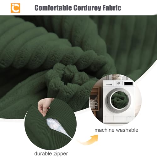COMAX Folding Sofa Bed Convertible Chair Bed Corduroy 3-in-1 Floor Couch, Dark Grey E940