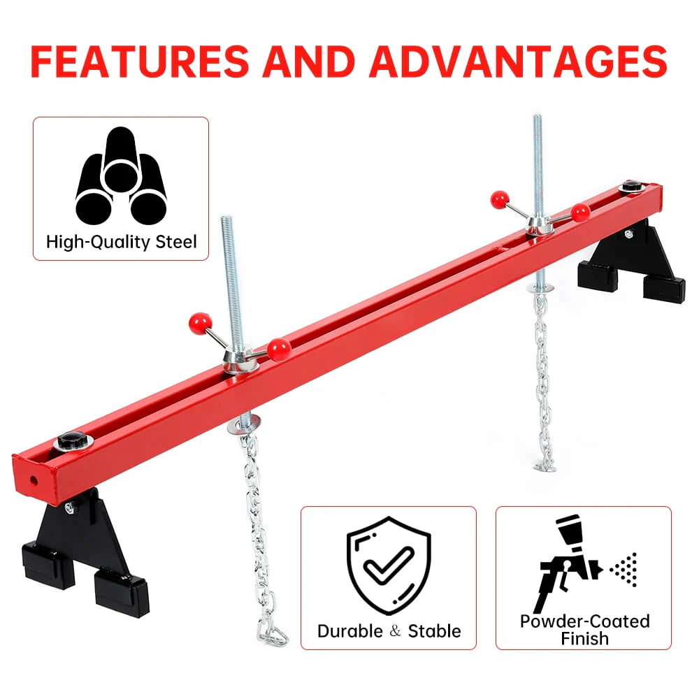 Kojem 1100 Lbs Transverse Engine Support Bar with Dual Hooks D3574