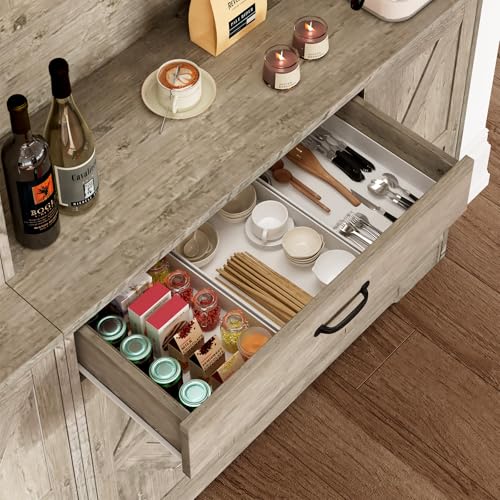 72" Tall Storage Cabinet with Adjustable Shelves & Steel Frame, Dark Grey F5479