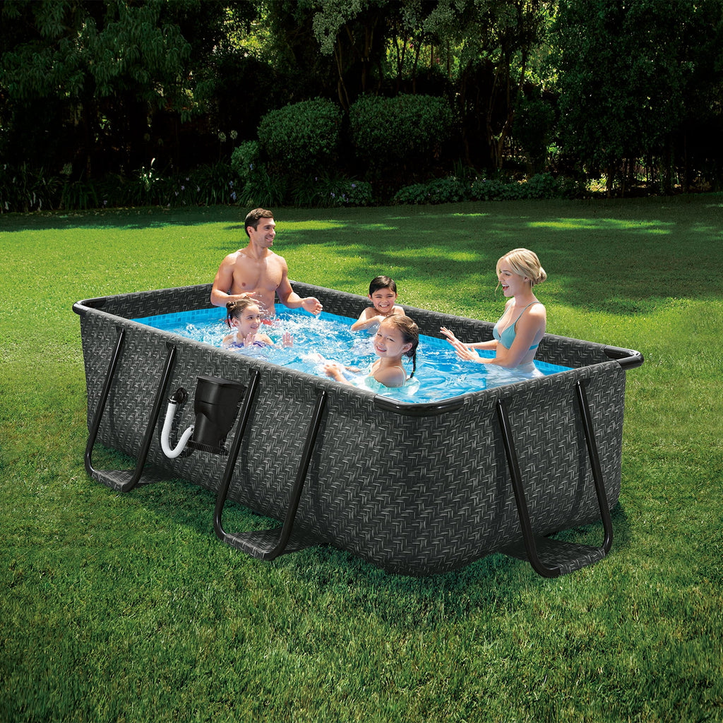 Summer Waves 16ft Elite Frame Outdoor Rectangular Pool L2355