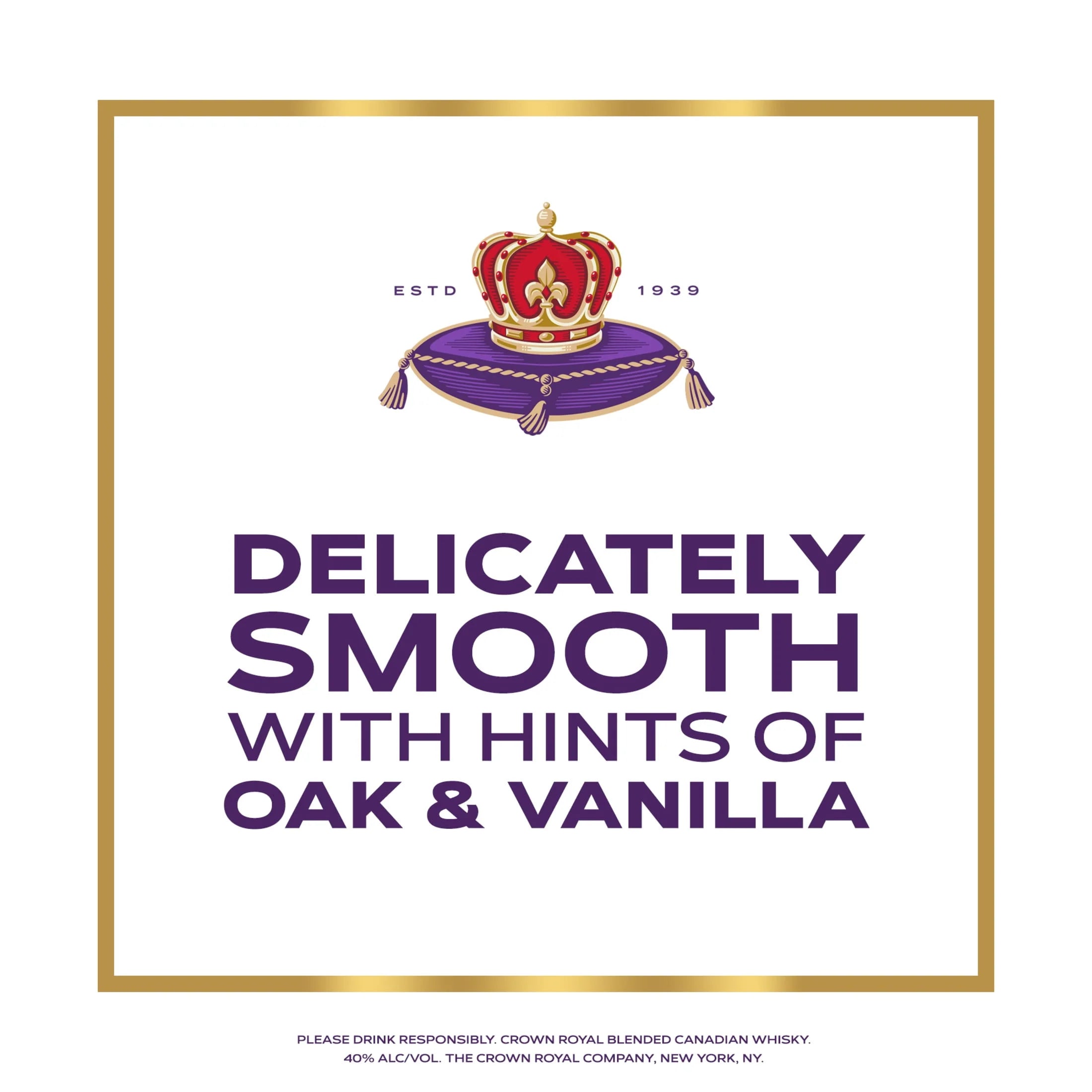Crown Royal Fine De Luxe Blended Canadian Whisky, 375 mL, 40% ABV N65227
