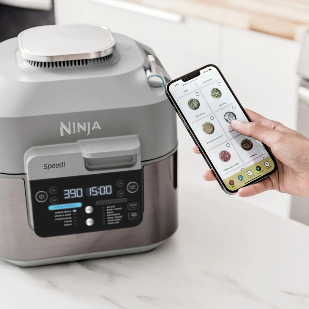 Ninja SF303CO 12-in-1 Speedi Rapid Cooker Air Fryer 6-Quart Light Gray X929