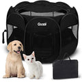Portable Dog Playpen for Small Dogs Indoor Outdoor, Collapsible with Roof Cover, Green C304366