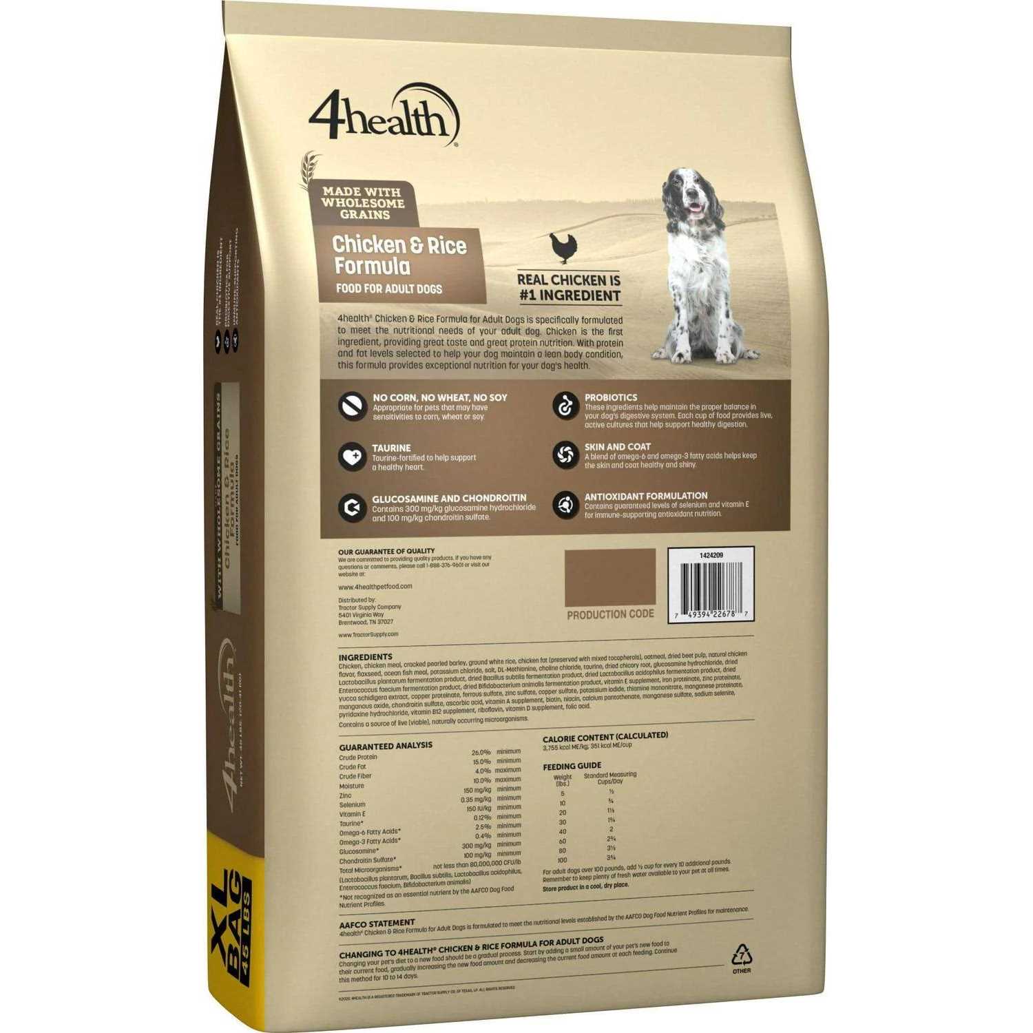 4health Adult Chicken and Rice Formula Dry Dog Food P36151