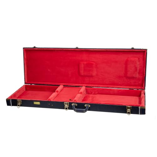 Crossrock Relief Series 335 Guitar Case for ES-335 & Semi-Hollow Electric Guitars, Carved Smoke Blue Finish S516