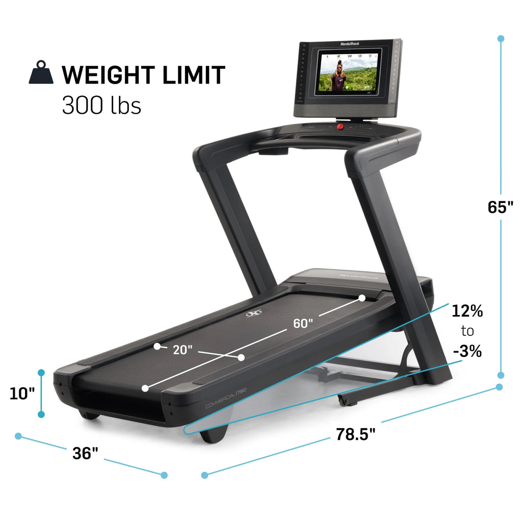 NordicTrack Commercial 1750 iFIT Treadmill with 14" Touchscreen T1161