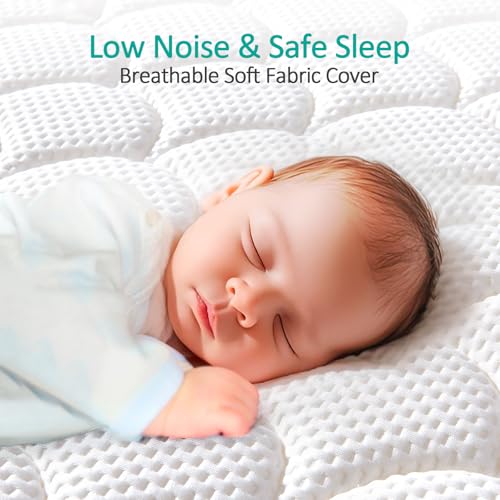 Dual-Sided Crib & Toddler Mattress, 52" x 27.6" x 5", Knitted Fabric A1519
