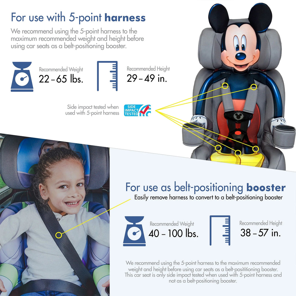 KidsEmbrace Combination Harness Booster Car Seat, Marvel Avengers Captain America Q1832