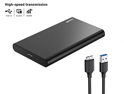 750GB Ultra Slim Portable External Hard Drive USB3.0 for PC, Mac, Xbox, PS4 (Black) C665600