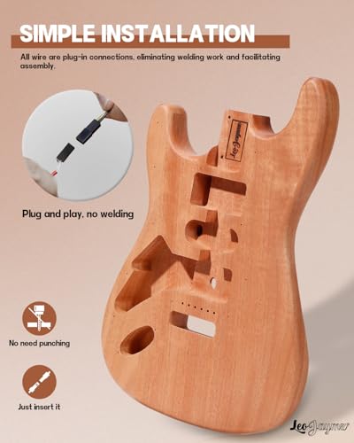 Leo Jaymz DIY Single Cut Electric Guitar Kit Mahogany Rosewood B148
