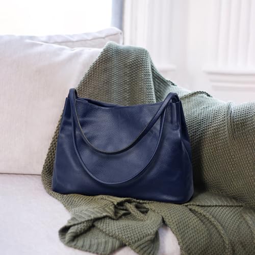 Kattee Leather Tote Bag for Women, Casual Shoulder Hobo Purse with Magnetic Snap Closure U606