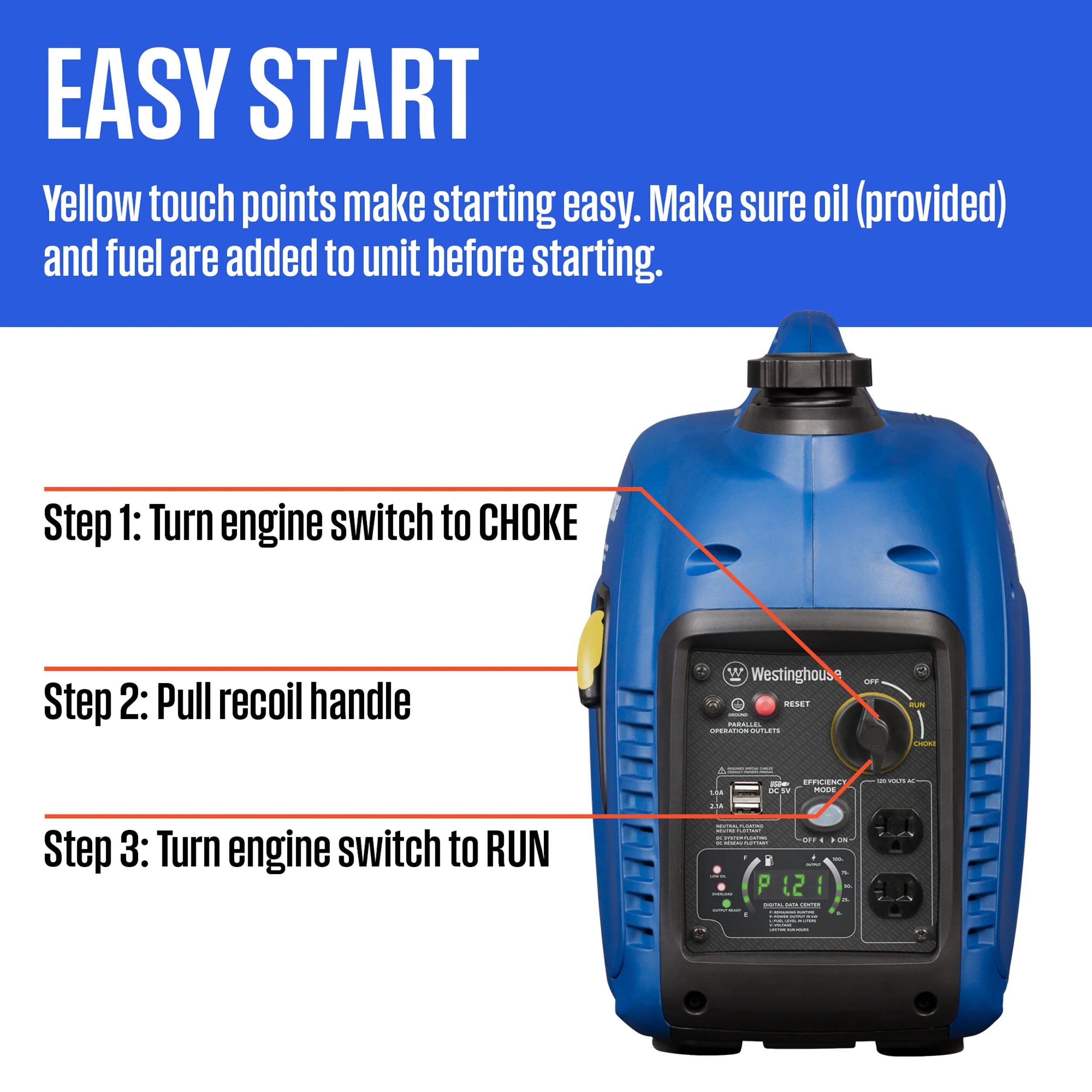 Westinghouse 2800 Peak Watt Portable Inverter Generator I14627