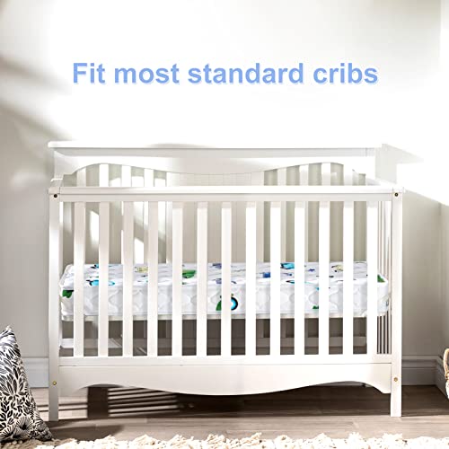 Dual-Sided Crib & Toddler Mattress, 52" x 27.6" x 5", Knitted Fabric A1519