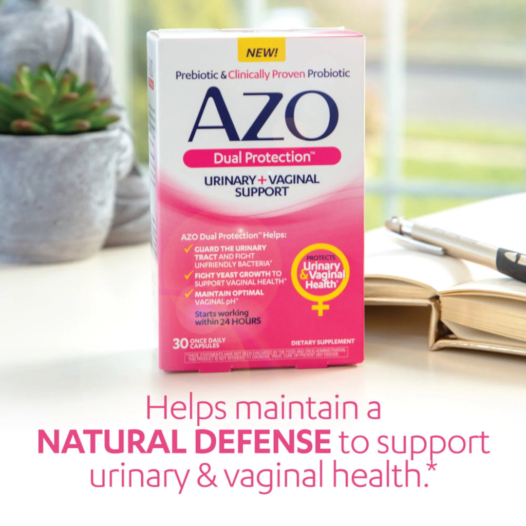 AZO Dual Protection™ Urinary + Vaginal Support Women's Prebiotic Probiotic, 30 count G7786