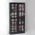 Leslie Dame 62x22 Double Wall Media Storage Cabinet, Espresso