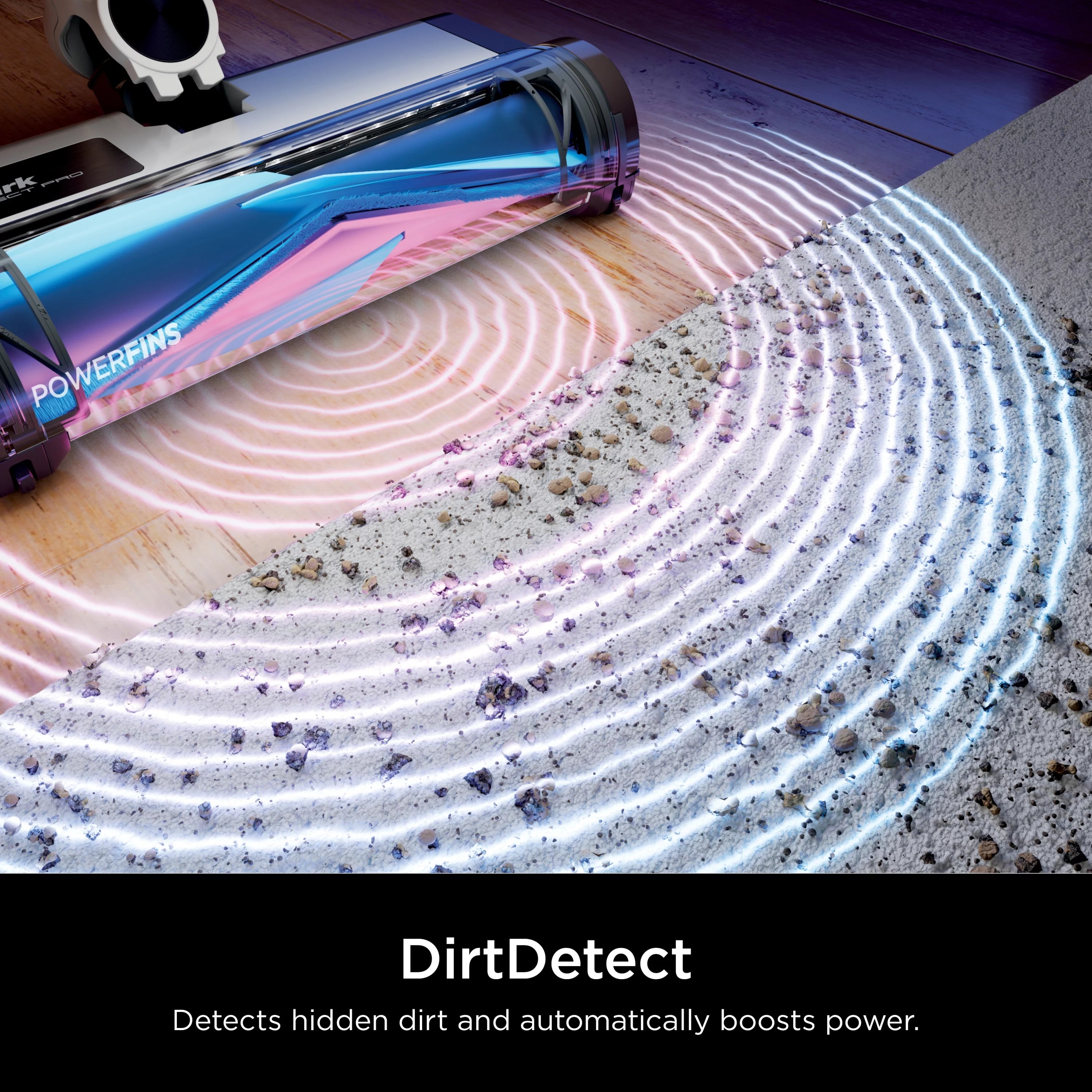 Shark Detect Pro Cordless Stick Vacuum with PowerFins, Ash Purple/Grey Q11279