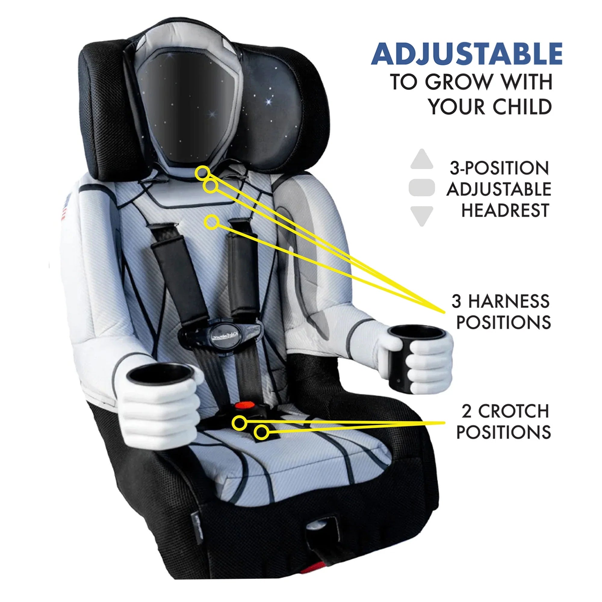 KidsEmbrace Combination Harness Booster Car Seat, Marvel Avengers Captain America Q1832