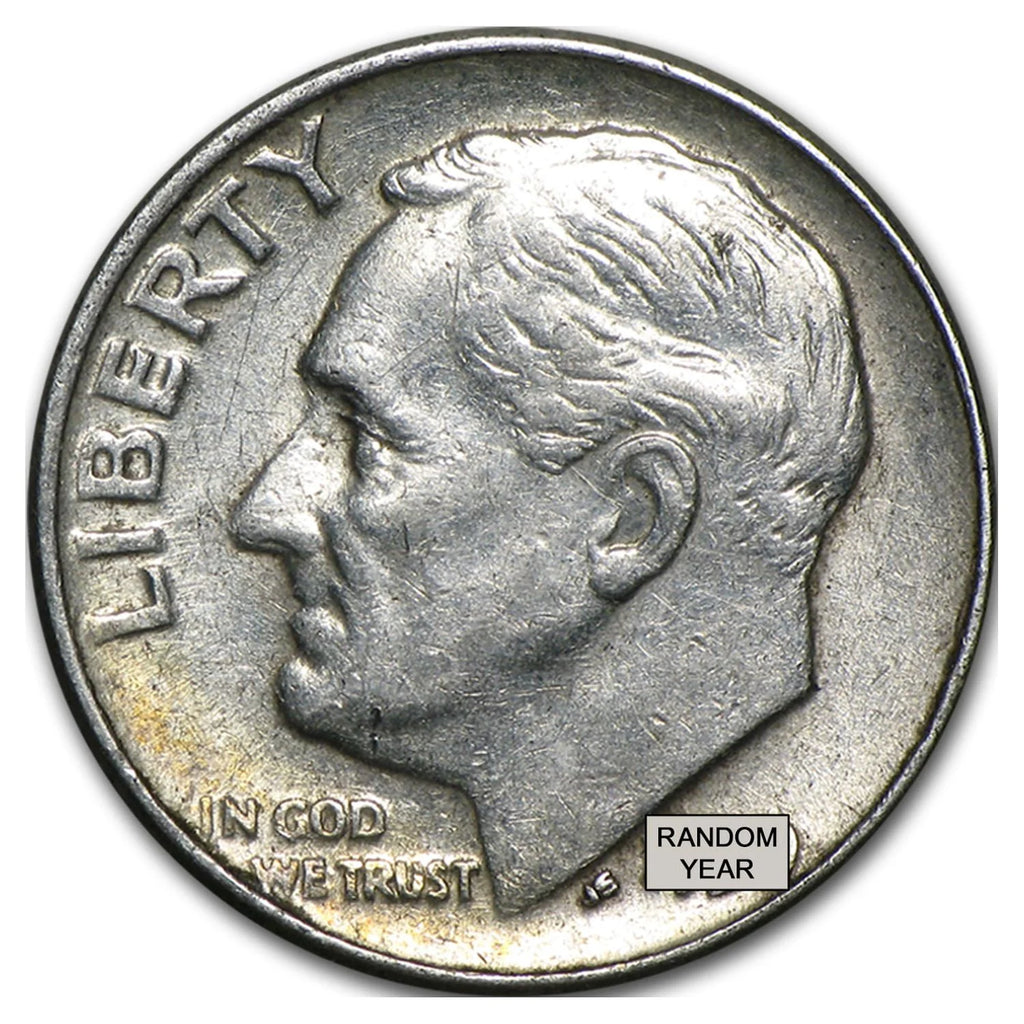 90% Silver Roosevelt Dimes 50-Coin Roll T785