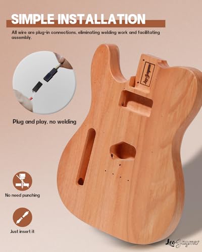 Leo Jaymz DIY Single Cut Electric Guitar Kit Mahogany Rosewood B148