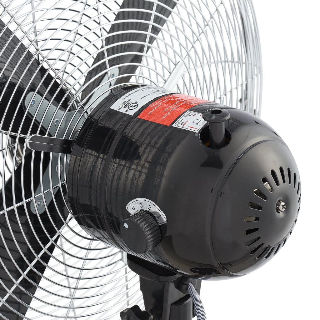 Better Homes & Gardens 16 inch Adjustable Oscillating Metal Stand Fan, Red O2097