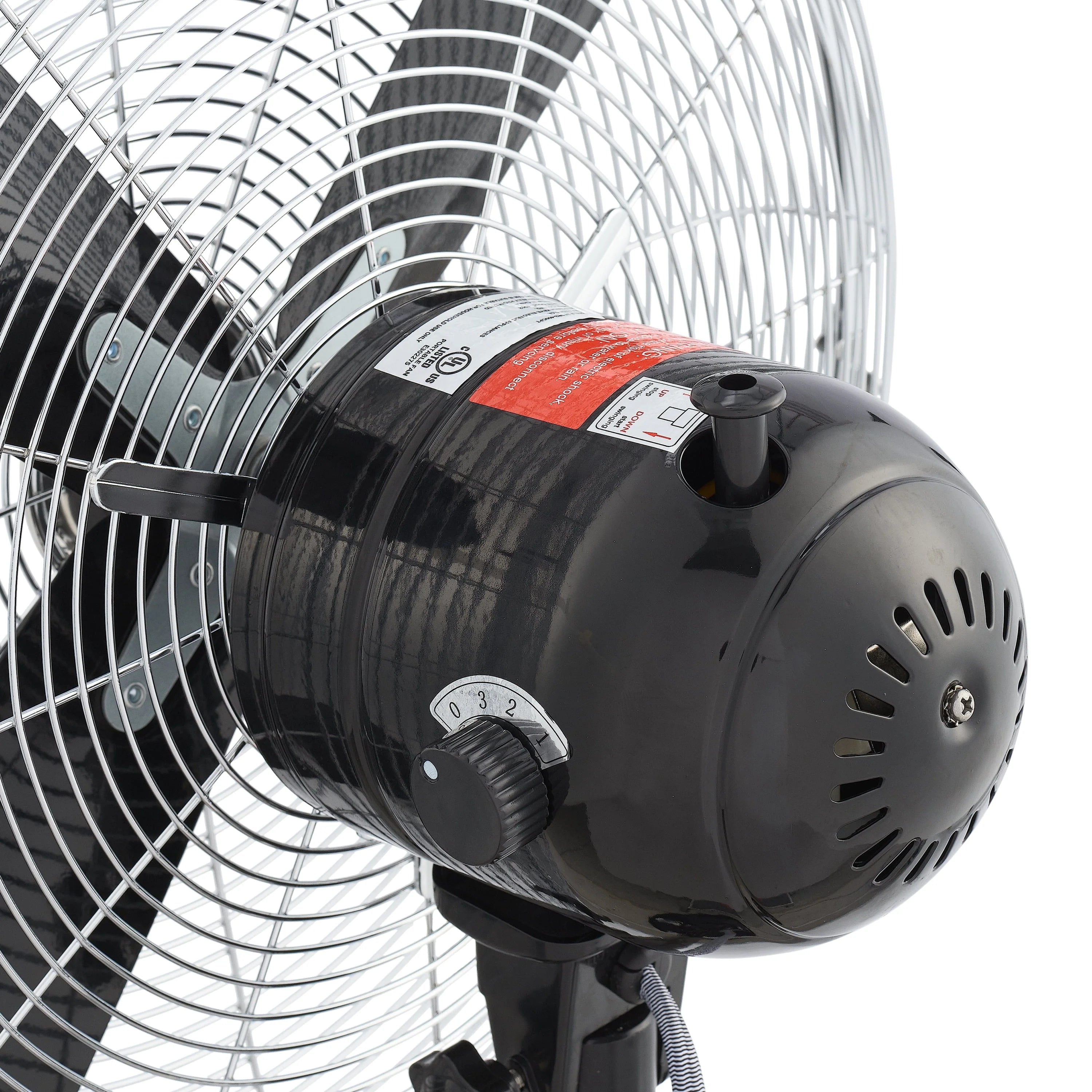 Better Homes & Gardens 16 inch Adjustable Oscillating Metal Stand Fan, Red O2097
