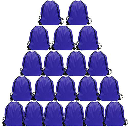 GoodtoU 40 Pack Drawstring Backpacks Waterproof Nylon Cinch Bags for School Gym N792