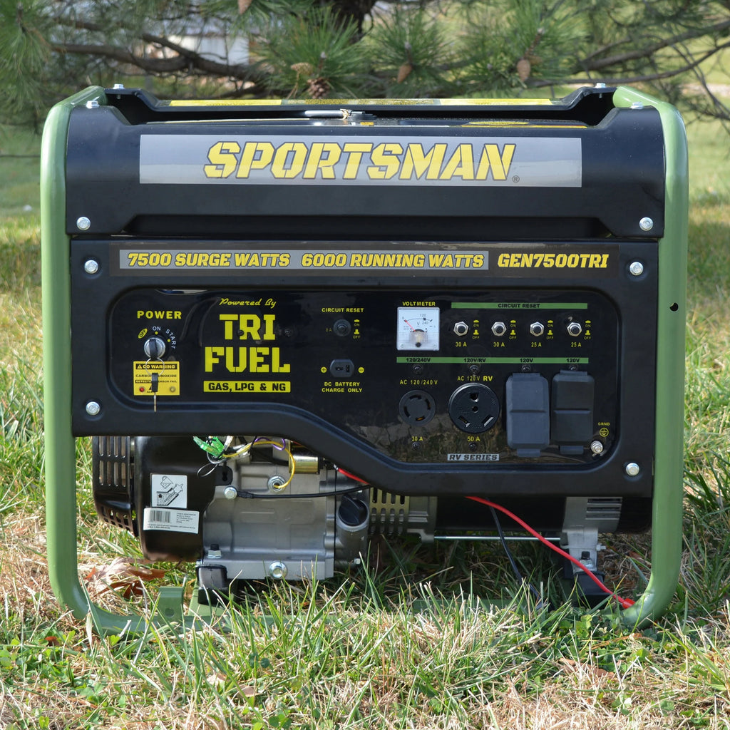 Sportsman 7500 Watt Tri-Fuel Portable Generator with CO Shut-off C83698