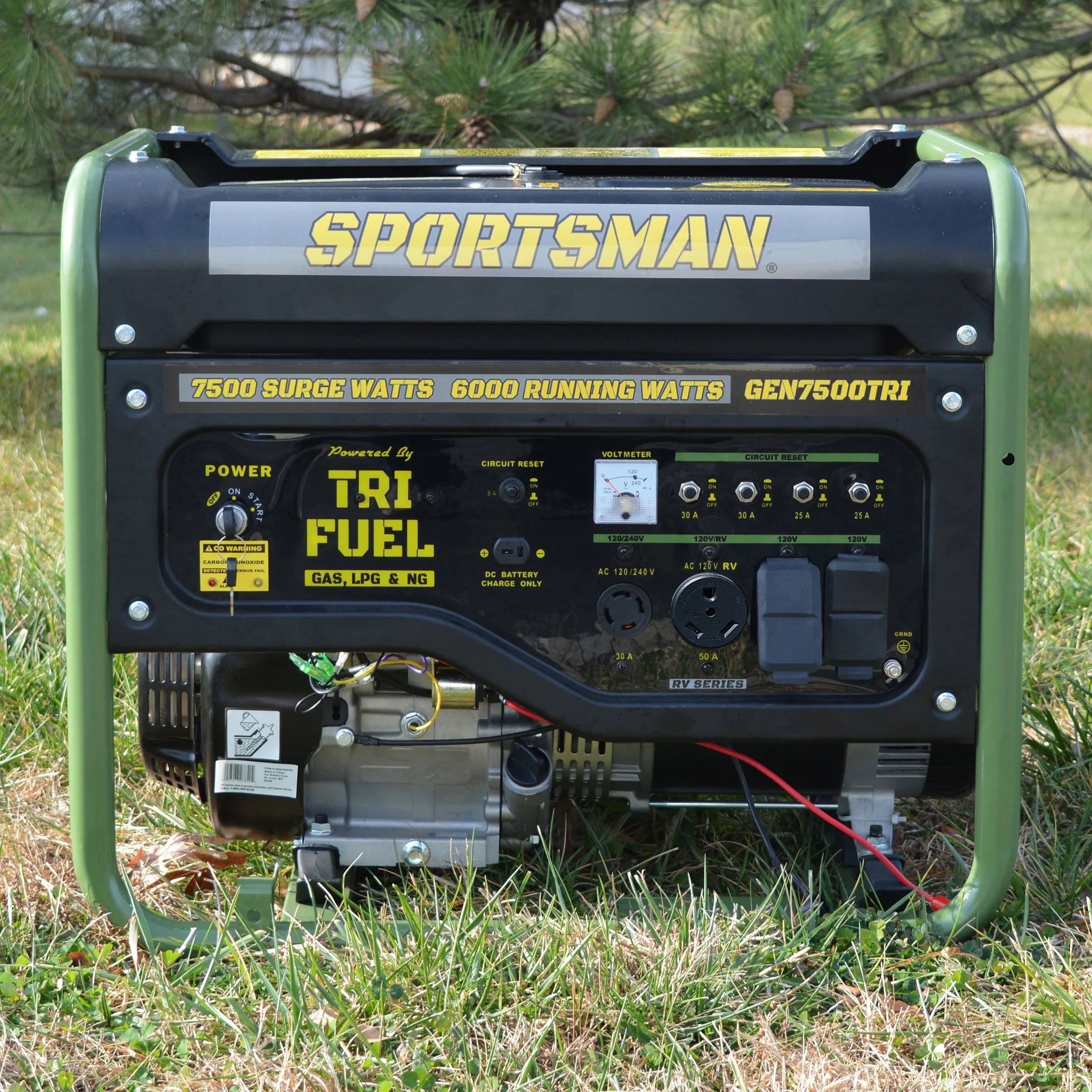 Sportsman 7500 Watt Tri-Fuel Portable Generator with CO Shut-off C83698