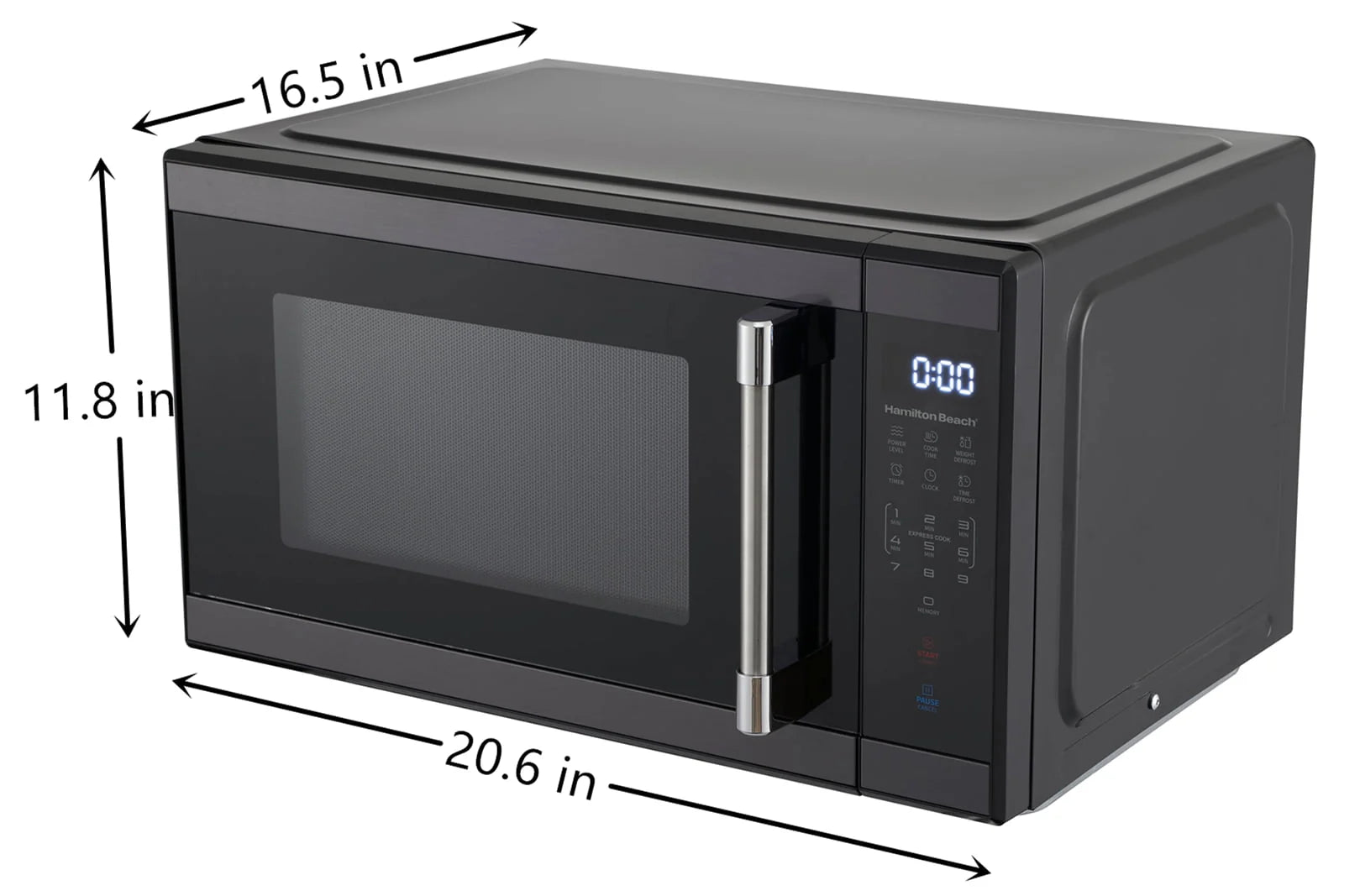 Hamilton Beach 1.1 cu ft Countertop Microwave Oven Stainless Steel U764319