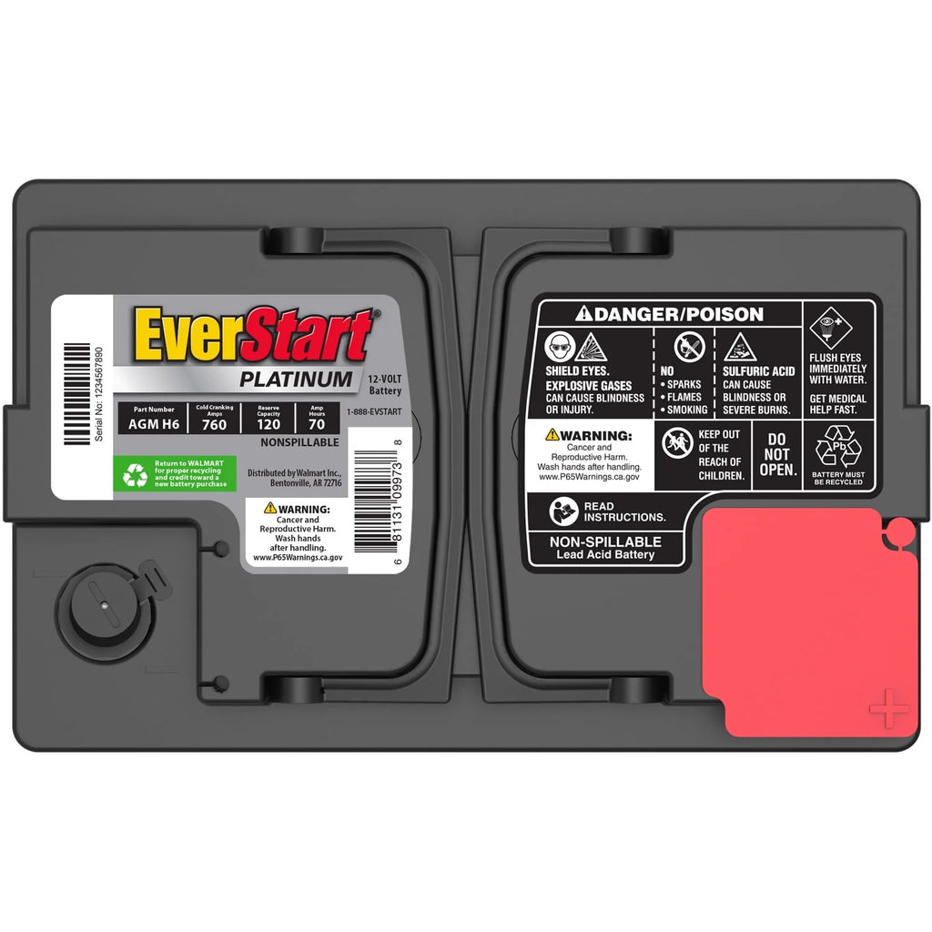 EverStart Platinum AGM Automotive Battery Group H6 LN3 48 12V 760 CCA Q573