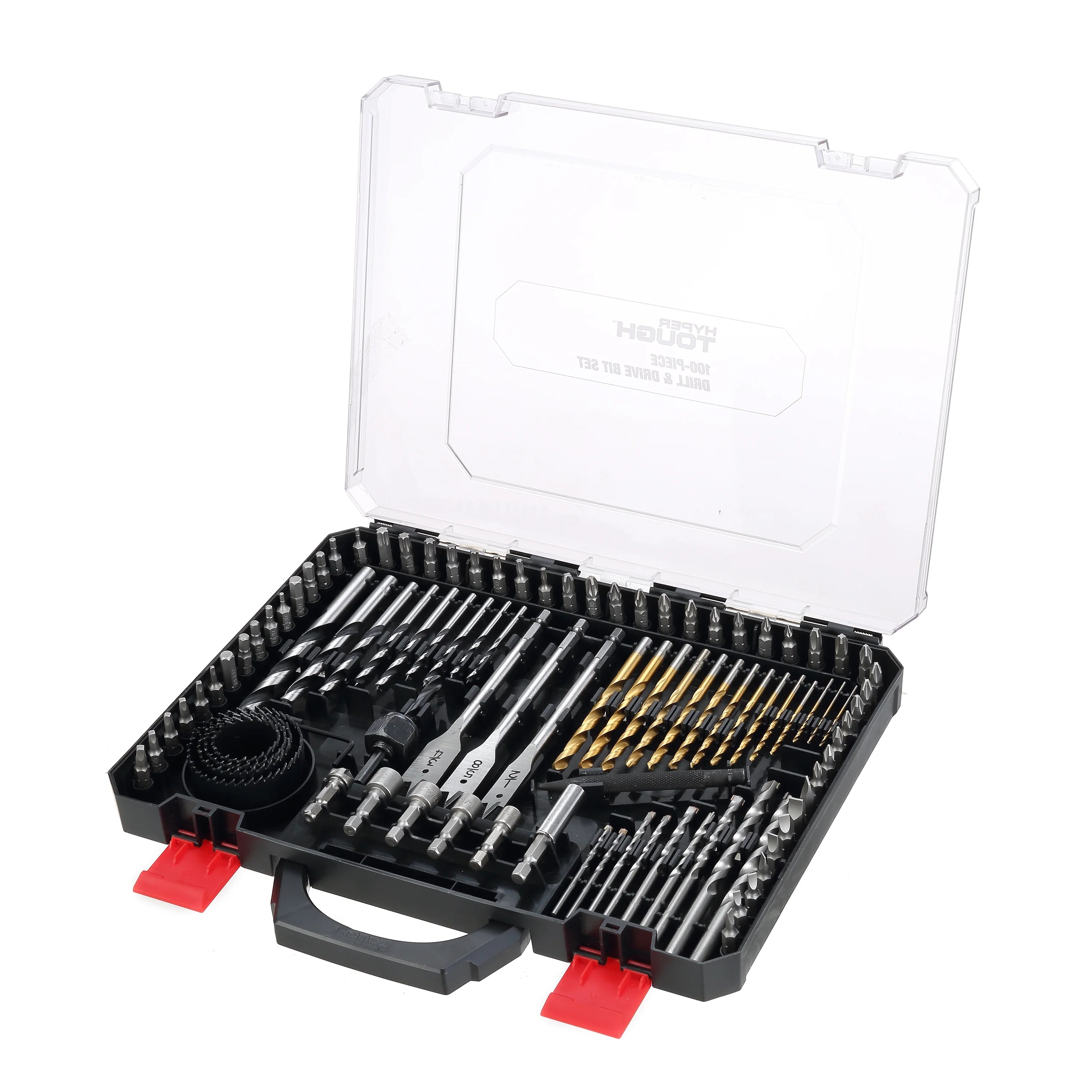 Hyper Tough 100 Piece Drill and Screwdriver Bit Set, Steel D668
