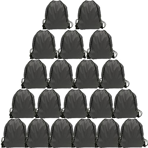 GoodtoU 40 Pack Drawstring Backpacks Waterproof Nylon Cinch Bags for School Gym N792