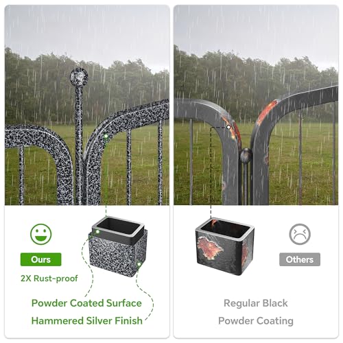 Mr Ironstone Dog Playpen 40" Height 8 Panels Portable Foldable Indoor Outdoor Pet Fence D44635
