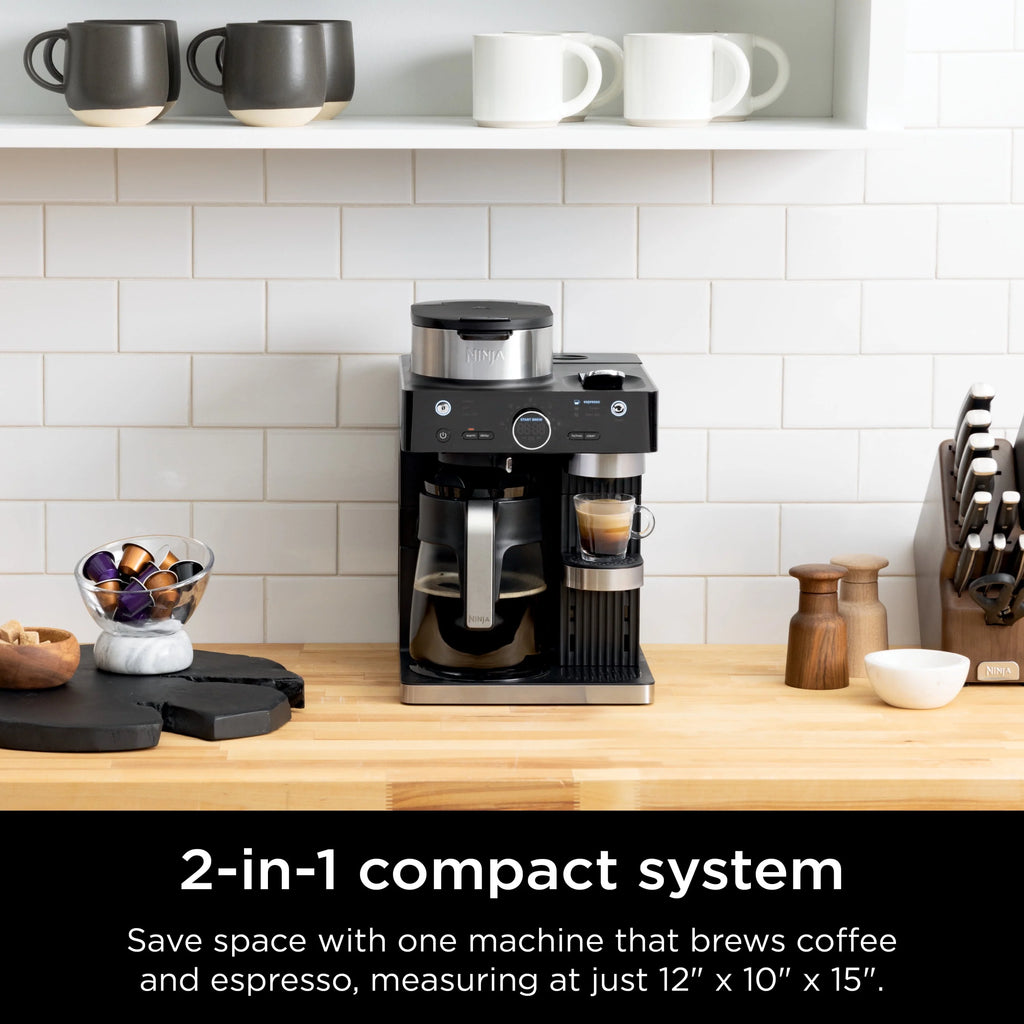 Ninja CFN601 Espresso & Coffee Barista System, Single-Serve & Capsule Compatible K171423