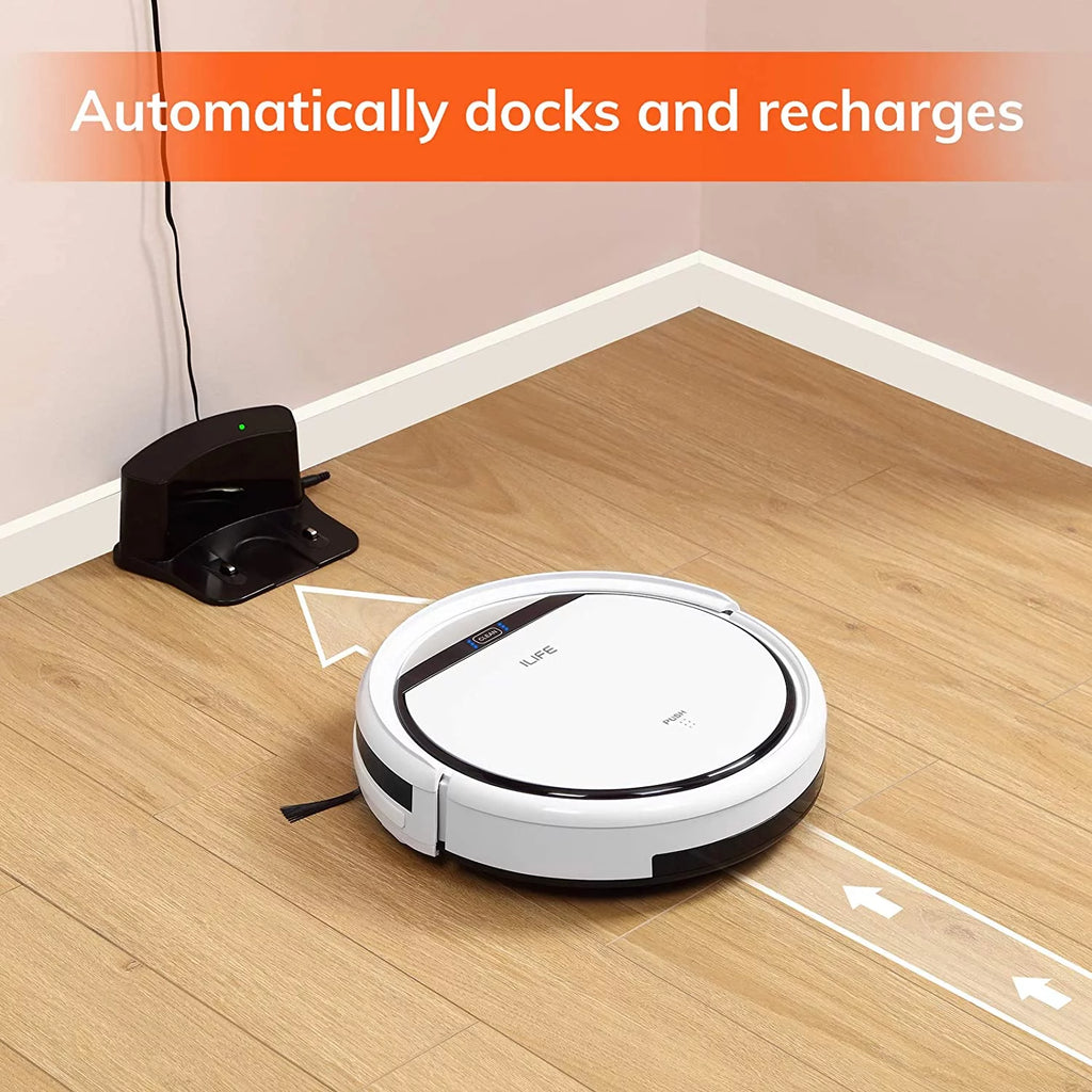 FJU V3s Pro Robot Vacuum Cleaner, Tangle-free Suction, Pearl White O87720