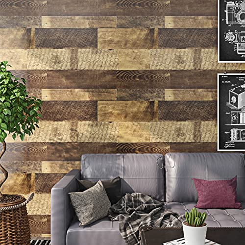 Livelynine 24x394 Wood Floor Contact Paper Waterproof Peel and Stick Vinyl Flooring Roll Y31303