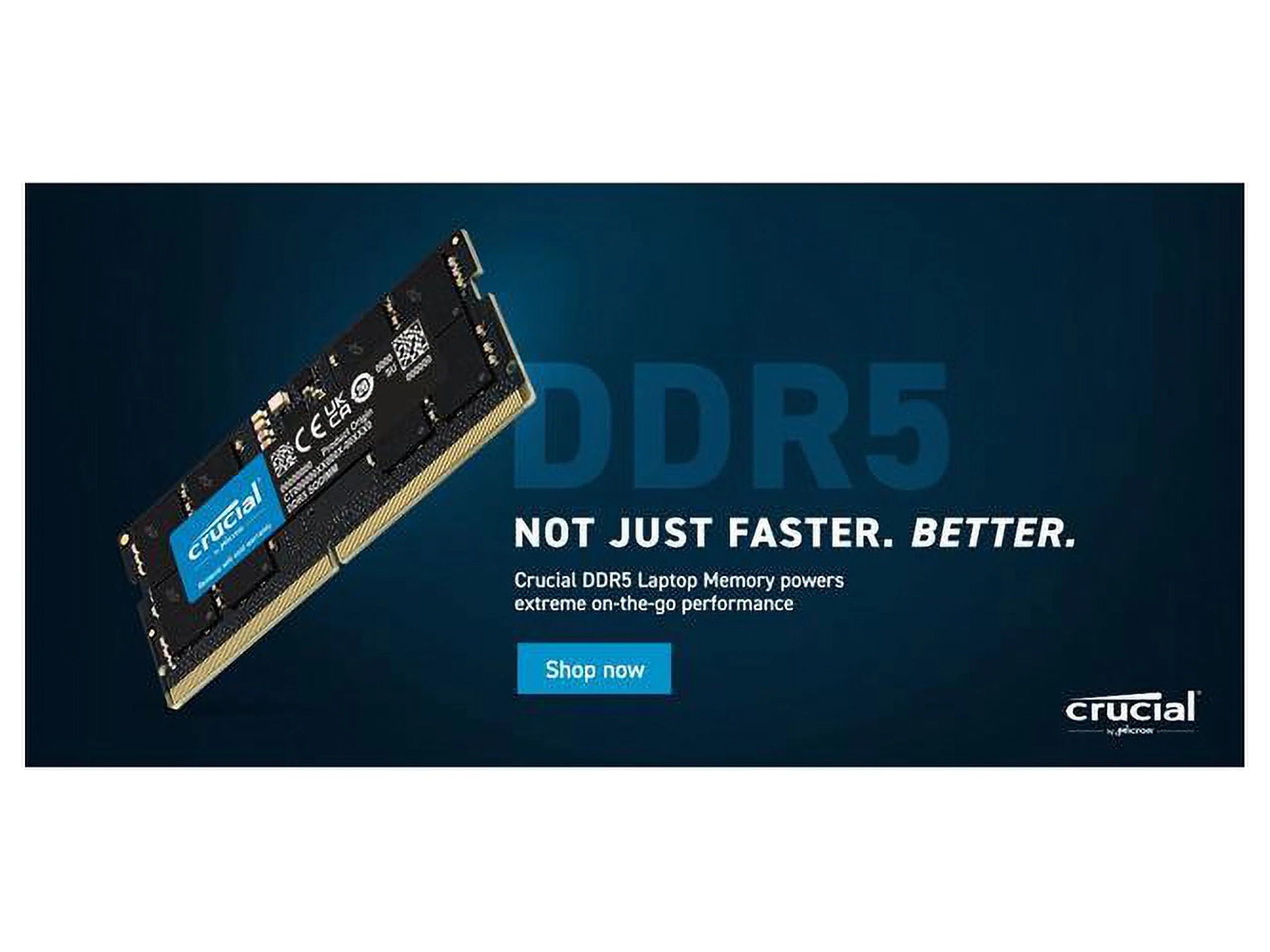 Crucial 64GB (2 x 32GB) DDR5-4800 SoDIMM Memory Kit for Notebook J247773