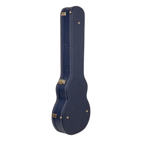 Crossrock Relief Series 335 Guitar Case for ES-335 & Semi-Hollow Electric Guitars, Carved Smoke Blue Finish S516