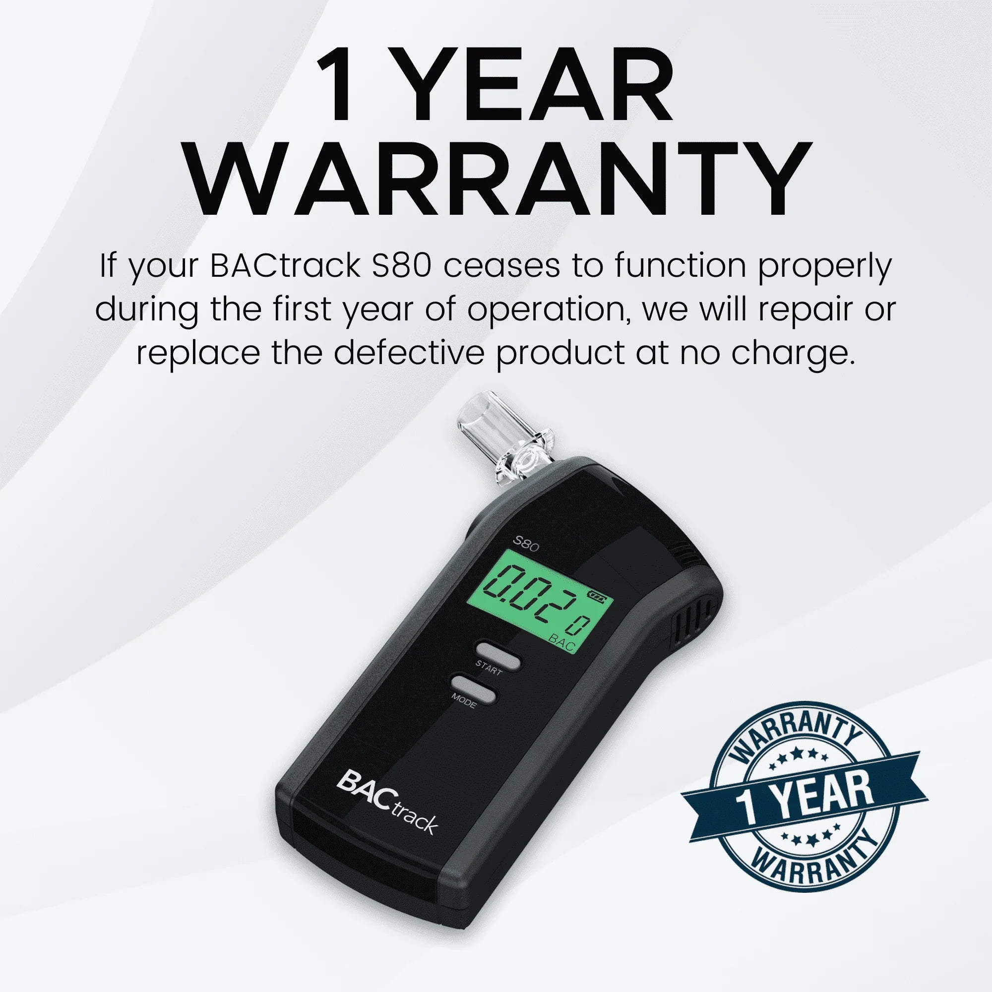 BACtrack S80 Breathalyzer Portable Alcohol Tester, FDA Cleared W8389
