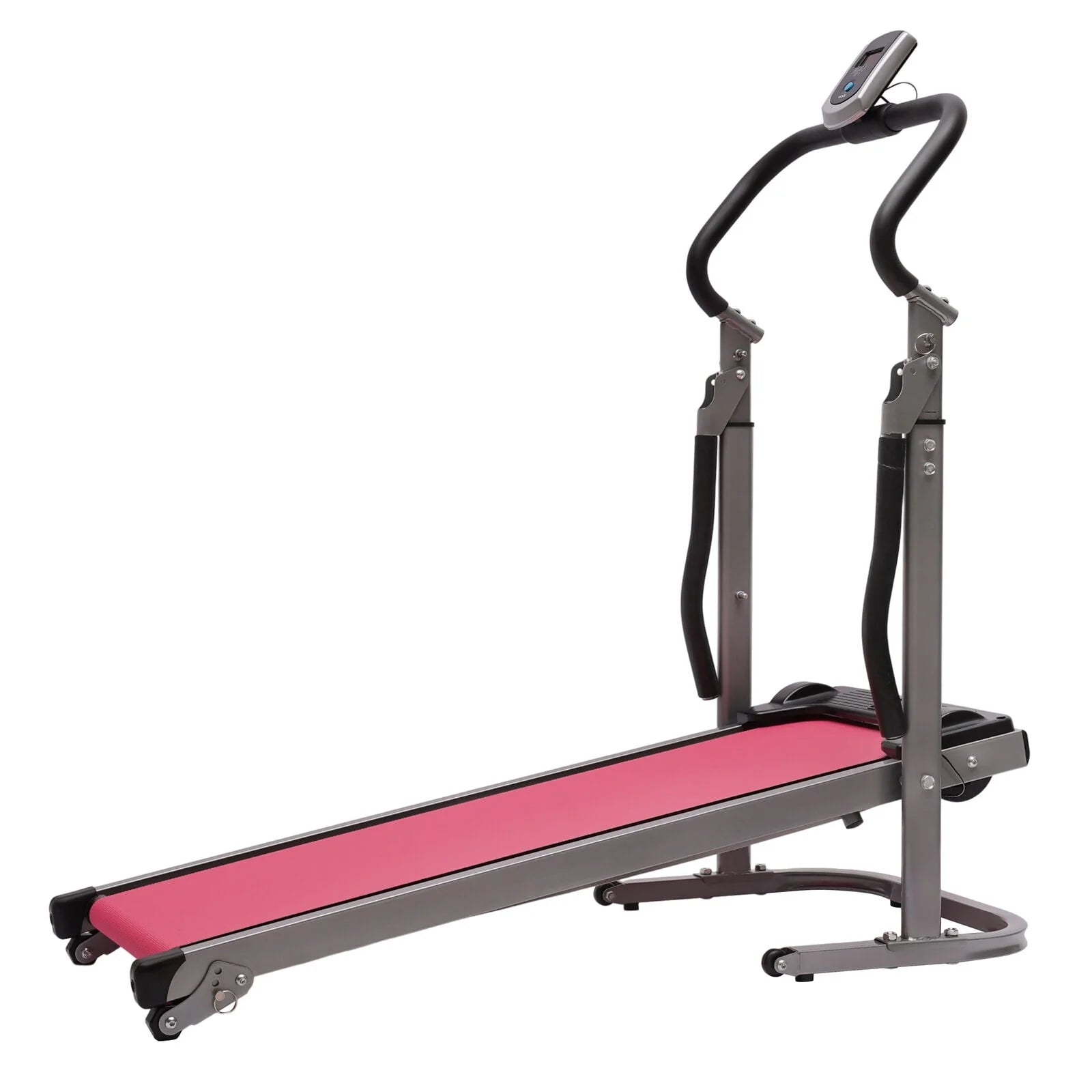MIDUO Home Folding Treadmill with Incline Pink Y55541