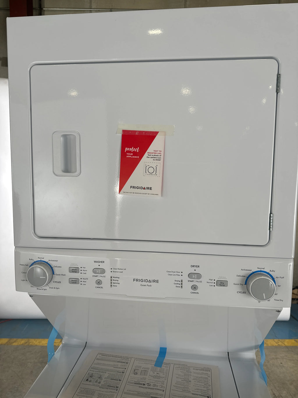 FRIGIDAIRE 27 in. White Electric Laundry Center Washer and Dryer J26050
